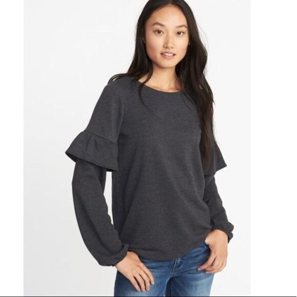 Old Navy Sweaters - Old Navy Terry Ruffle Sweatshirt